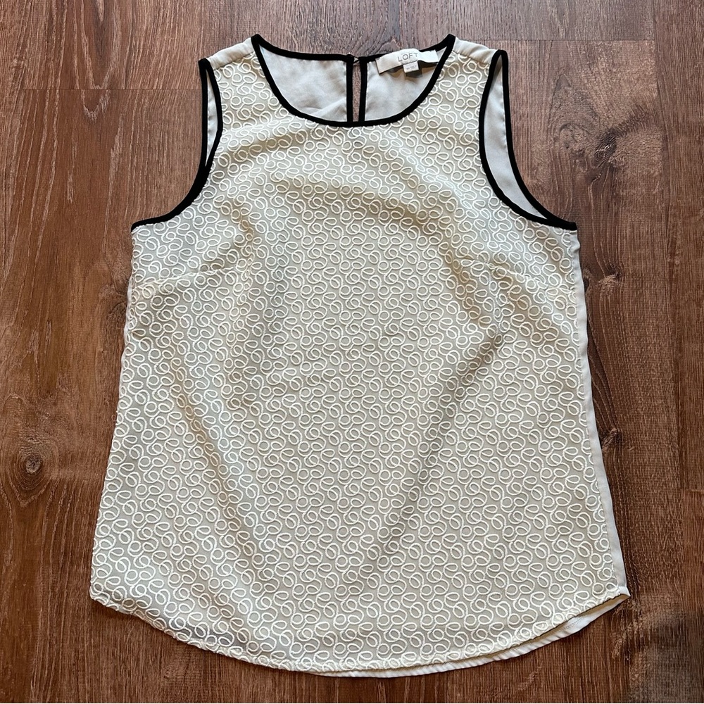 Loft beige and black tank